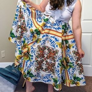 Boho midi skirt